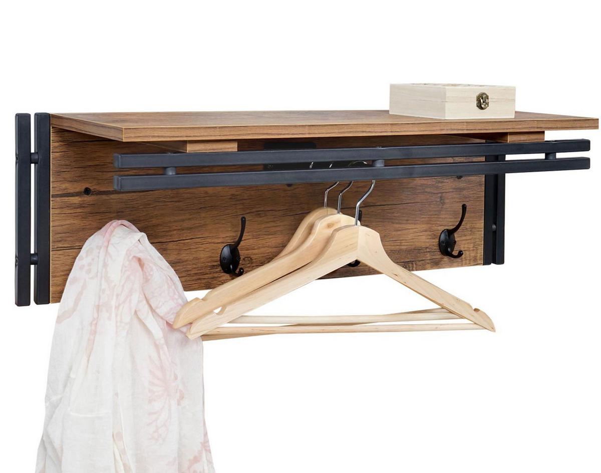 WANDGARDEROBE Wildeiche Dekor - Wildeiche, Holzwerkstoff (75/24/24cm) - MCW