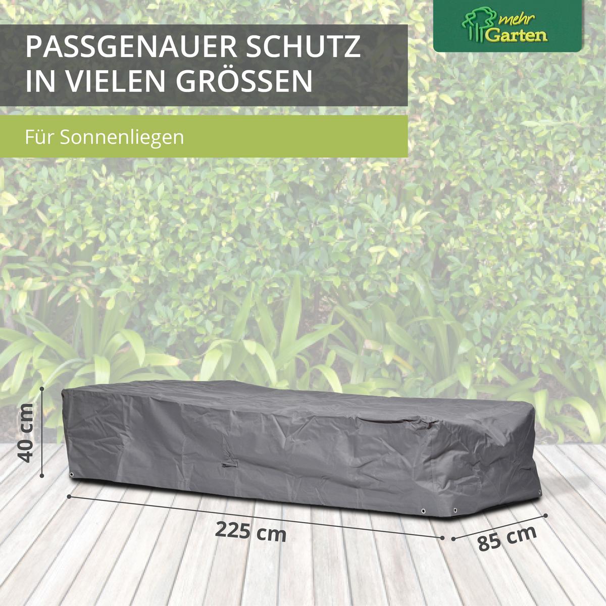 SCHUTZHÜLLE Gartenliege SHP-20151 - Grau, Kunststoff (225/40/85cm) - mehr Garten