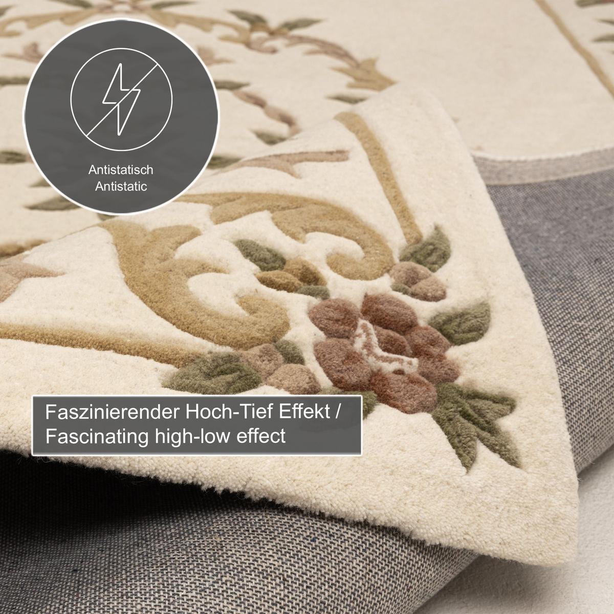 HANDTUFTTEPPICH Bloomingville 190x250 cm - Beige, Textil (190/250cm) - THEKO
