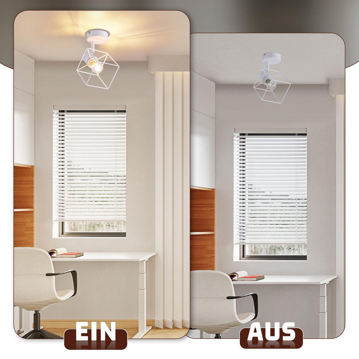 DECKENSTRAHLER Fürth 1-flammig 10/10/15 cm - Weiß, Metall (10/10/15cm) - Nettlife