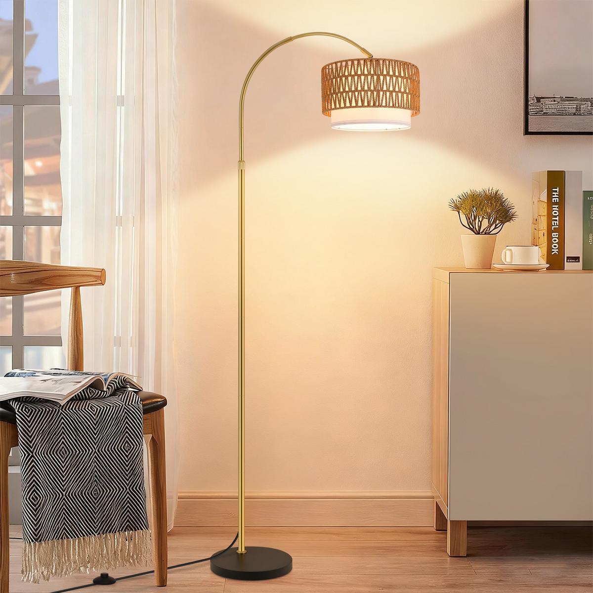 STEHLAMPE Cyrwen 32/19/180 cm - Goldfarben, Metall (32/19/180cm) - ZMH