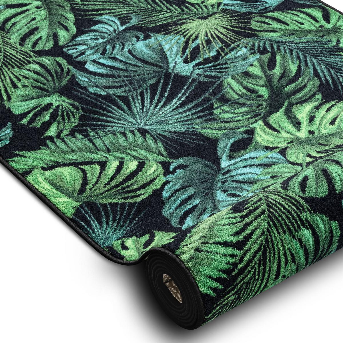 LÄUFER Antirutsch MONSTERA 100/130 cm - Pastellgrün, Textil (100/130cm) - rugsX