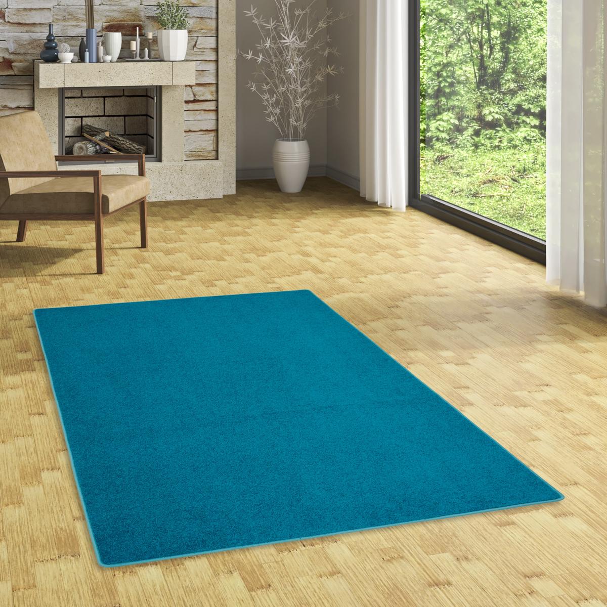TREND VELOURS TEPPICH JOY - Petrol, Textil (200/250cm) - Snapstyle