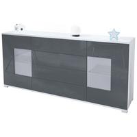 SIDEBOARD Grömitz Grau Hochglanz - Grau, Holzwerkstoff (166.5/75.5/35cm) - Vladon