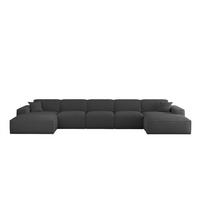 WOHNLANDSCHAFT Celes Premium Xl Sven - Dunkelgrau, Holzwerkstoff/Textil (462/73/165cm) - Fun Möbel
