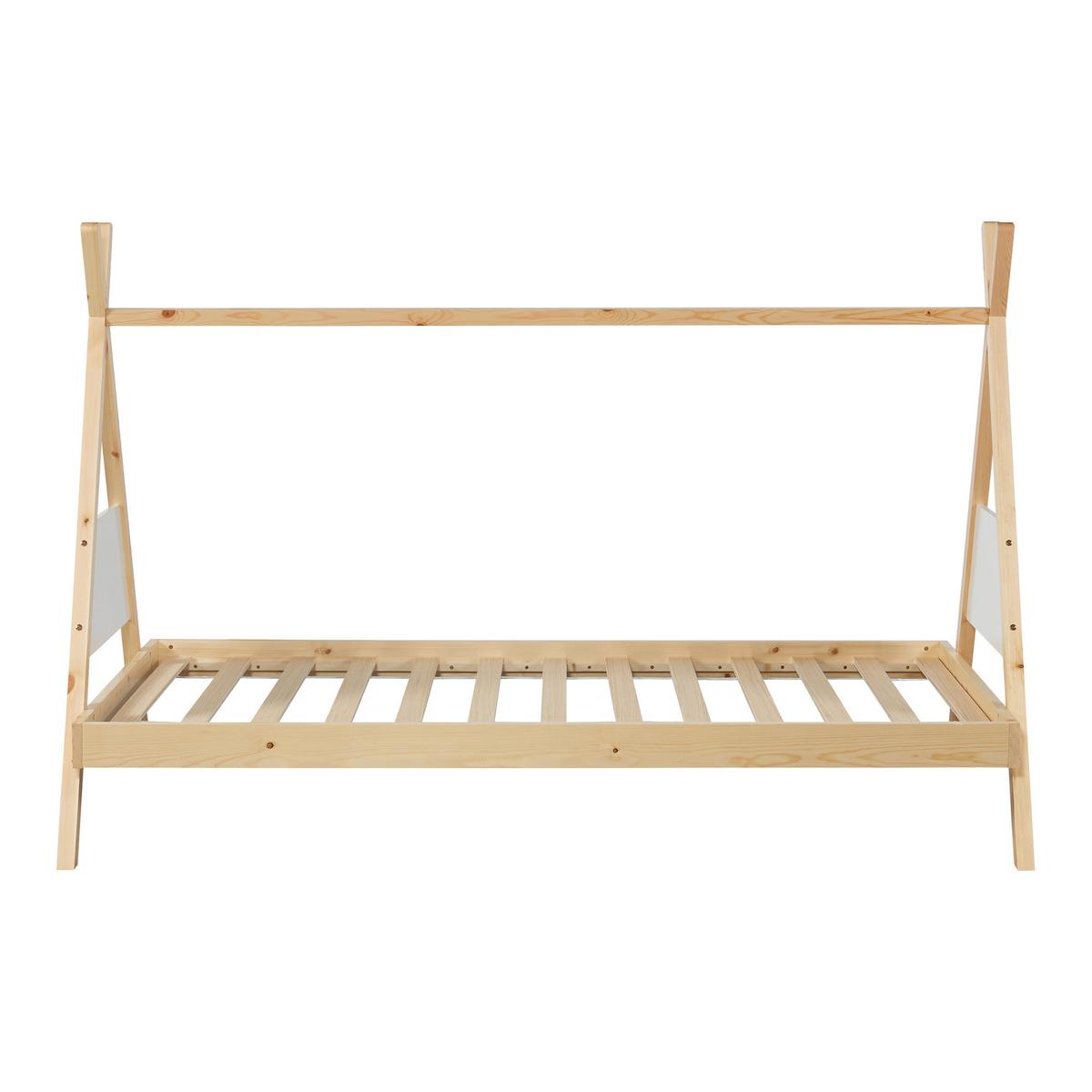 TIPIBETT Siikajoki - Naturfarben, Holz (90/200cm) - [en.casa]