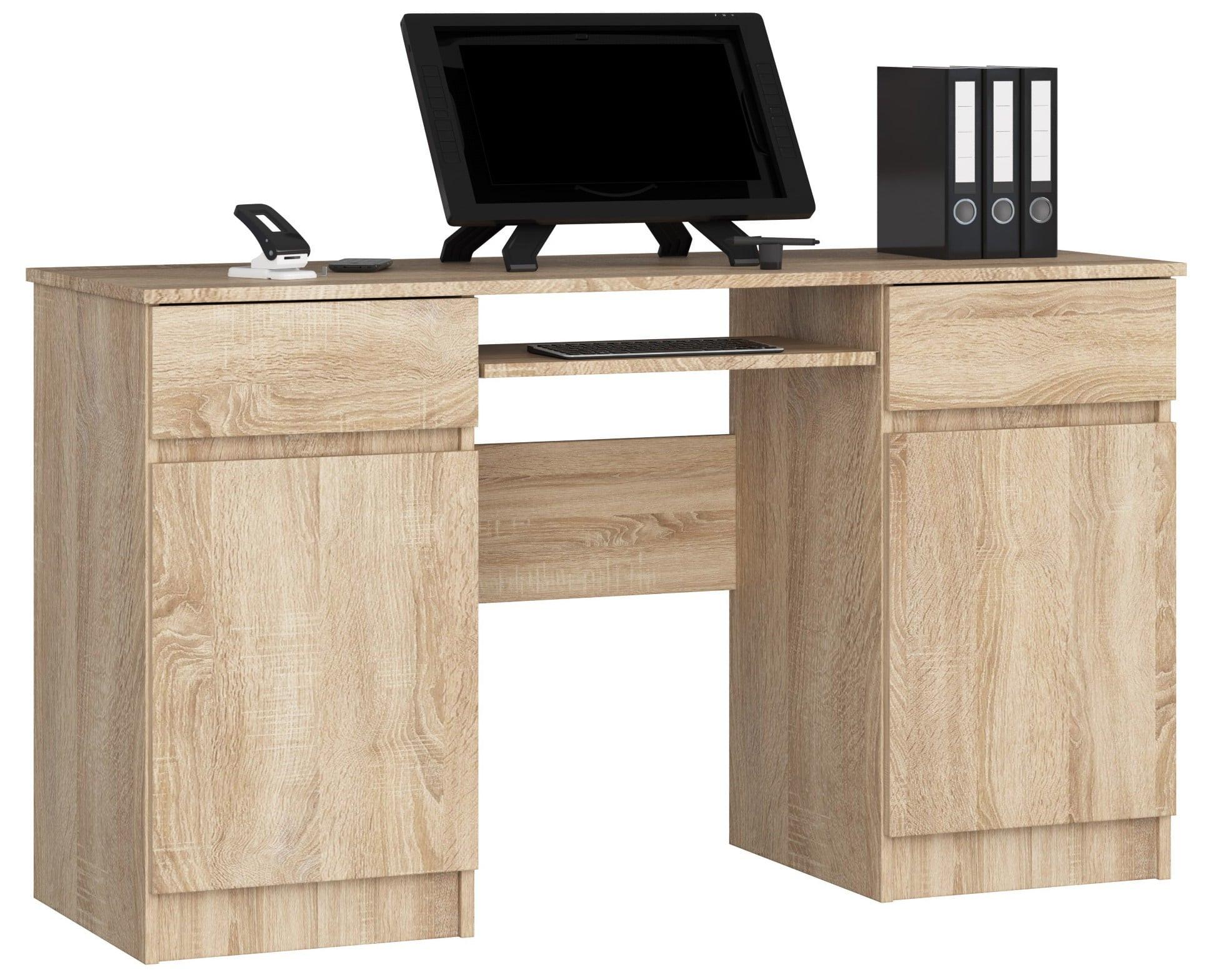 SCHREIBTISCH Eiche Sonoma 77/135/50 - Sonoma Eiche, Holzwerkstoff (135/60/77cm) - RAUMHIRSCH FURNITURE