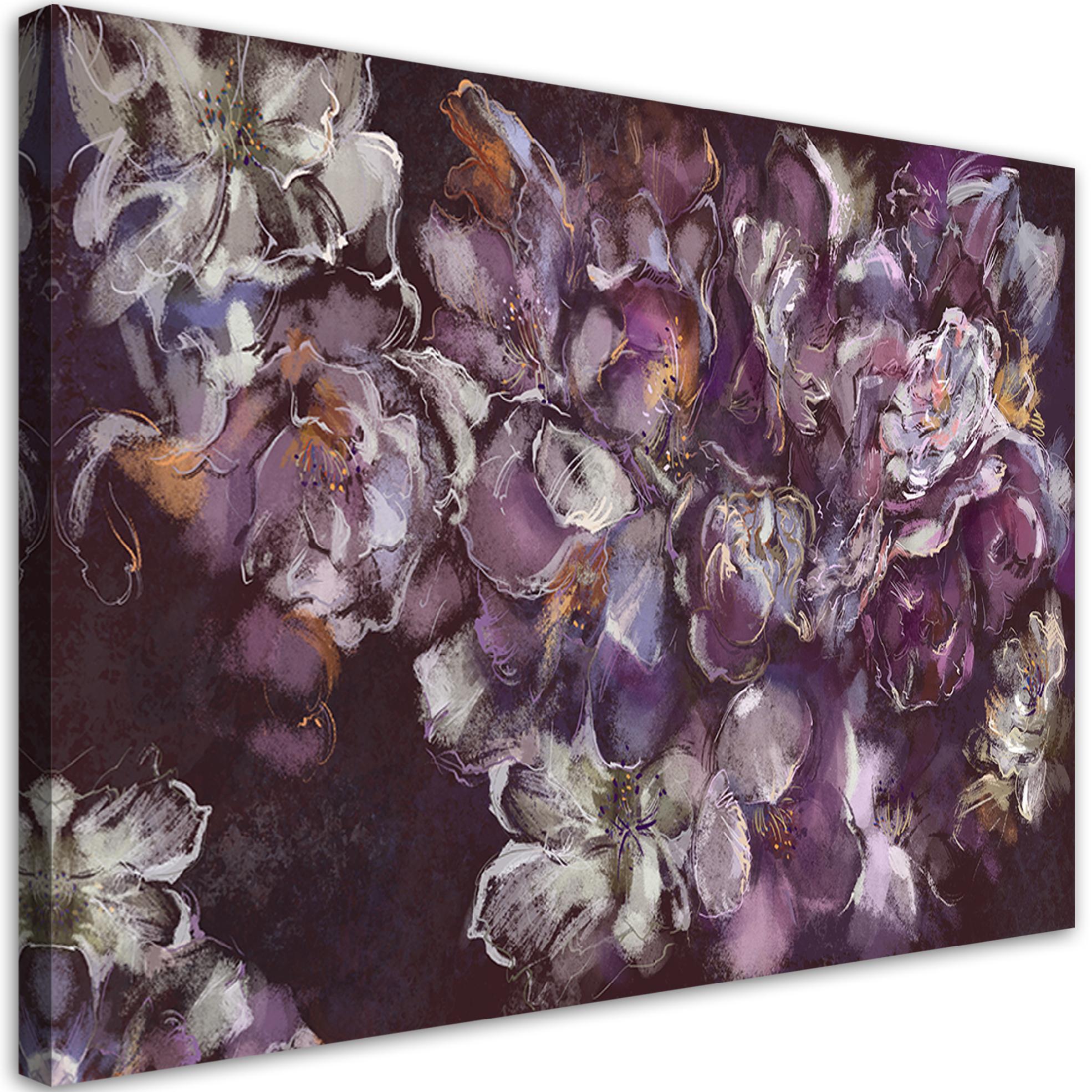 WANDBILD iris blume - Pink, Textil (60/40cm) - Feeby