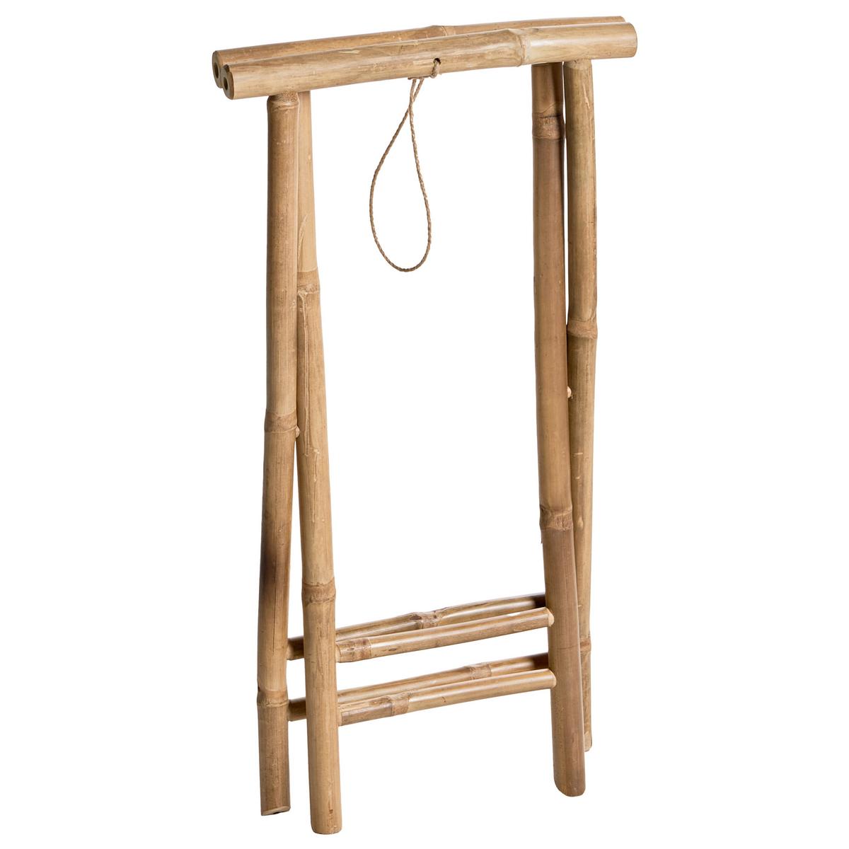 BEISTELLTISCH Bambus Naturfarben klappbar Misicuni - Naturfarben, Holz (60/40/68cm) - Beliani