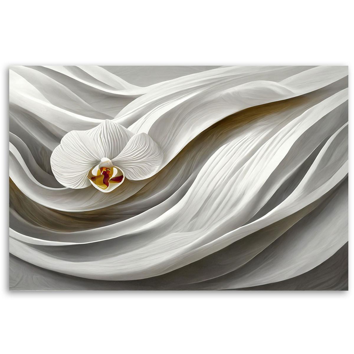 KUNSTDRUCK Weiß 90/60 cm - Weiß, Textil (90/60cm) - KUNSTLOFT