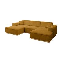 WOHNLANDSCHAFT IREA-U1-v2 - 301x165x80 cm Senfgelb - Grün, Holzwerkstoff/Textil (301/80/165cm) - ALTDECOR