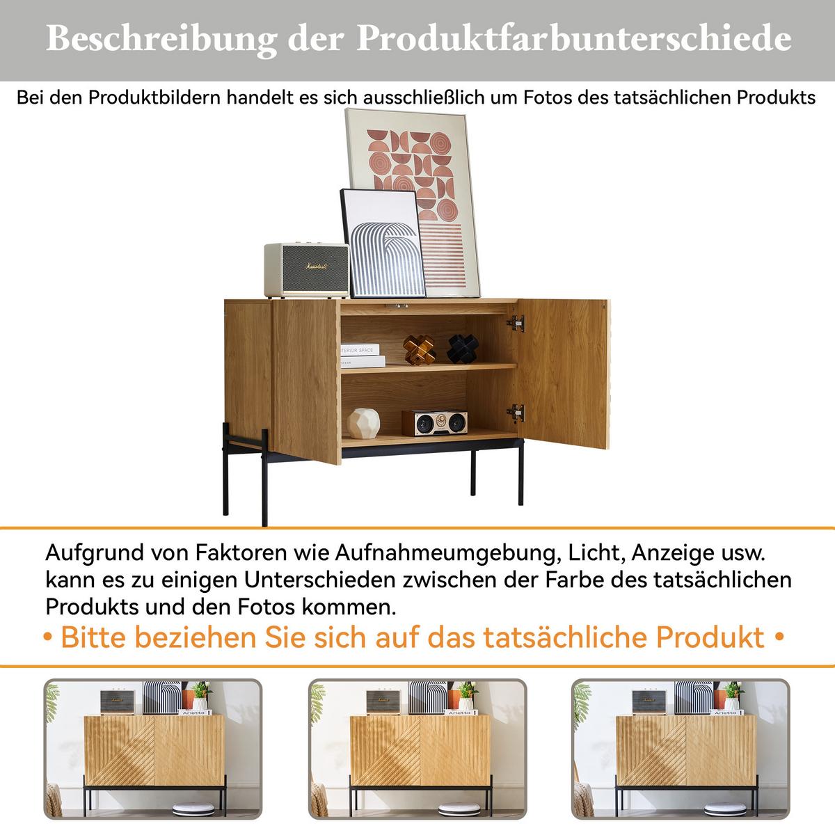 SIDEBOARD Braun 100/40/70 cm - Braun, Holzwerkstoff/Metall (100/70/40cm) - Urban Meuble