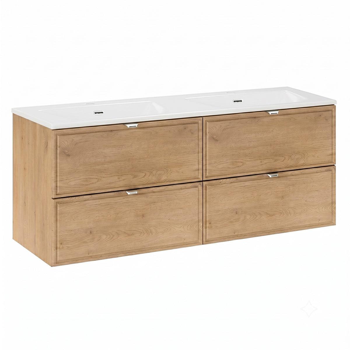 DOPPELWASCHTISCH 121cm Elias Holz - Braun, Holzwerkstoff (121/50/46cm) - Petits-meubles