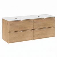 DOPPELWASCHTISCH 121cm Elias Holz - Braun, Holzwerkstoff (121/50/46cm) - Petits-meubles