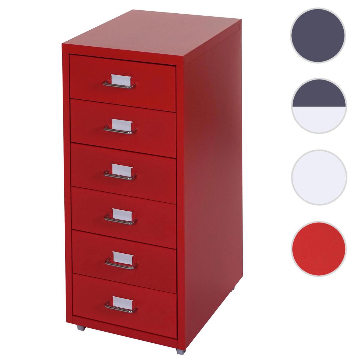 ROLLCONTAINER Rot - Rot, Metall (28/69/41cm) - MCW