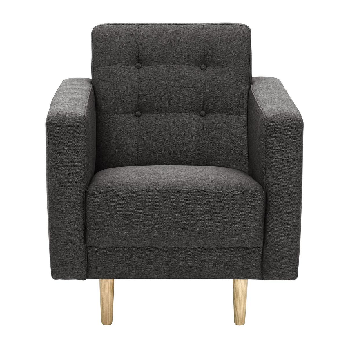 POLSTERSESSEL Kazia Flachgewebe anthrazit - Anthrazit, Kunststoff (75/81/83cm) - 58aufmkessel