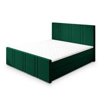 BOXBETT COMOZA 160x200 cm mit Matratze und Topper - Grün - Grün, Holz (160/200cm) - MASSENO