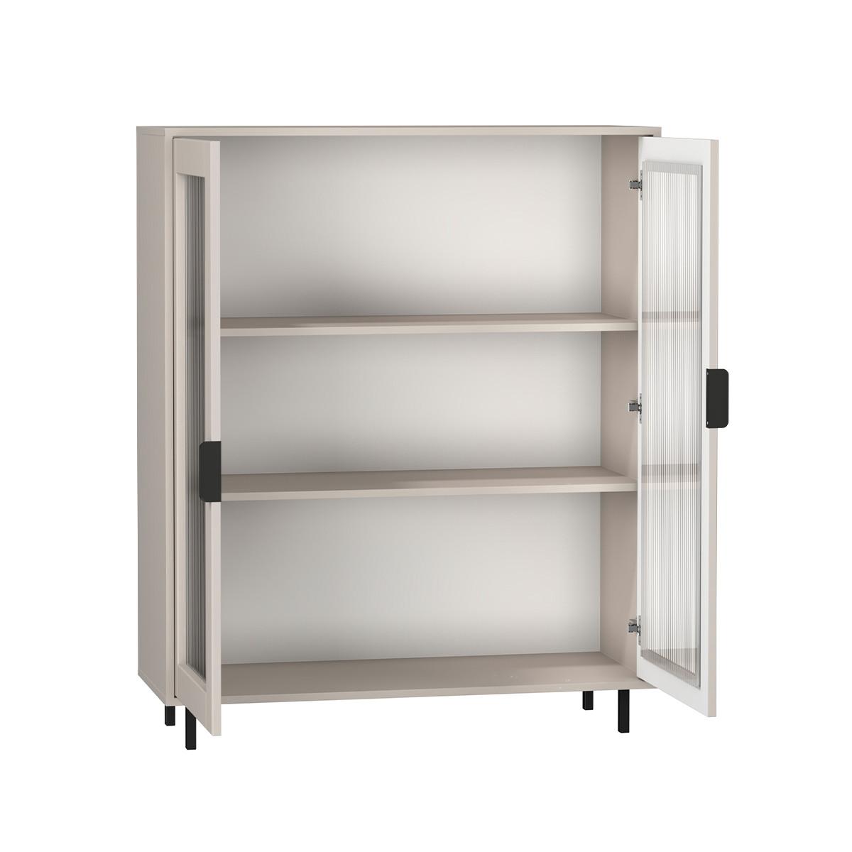 GESCHIRRSCHRANK Soly Kaschmir - Beige, Holzwerkstoff (103.2/126.2/40.3cm) - Petits-meubles