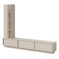 WOHNWAND Vero 2-teilig Wohnzimmer-Set mit TV-Lowboard und Hochschrank, Kaschmir - Kaschmir, Holzwerkstoff (230/185/35cm) - Beautysofa
