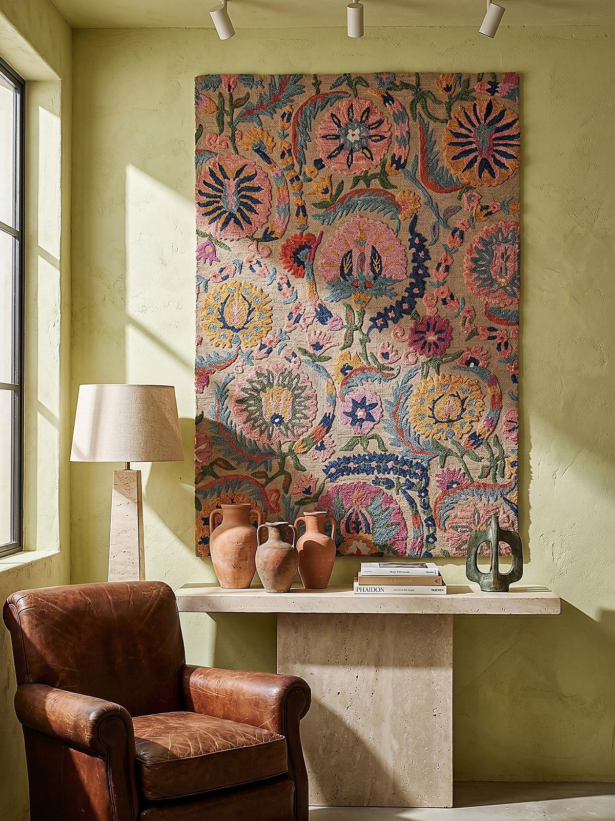 TEPPICH aus Wolle HEDDA in Bunt, floral, 200 x 300 cm - Multicolor, Textil (300/200cm) - KADIMA DESIGN
