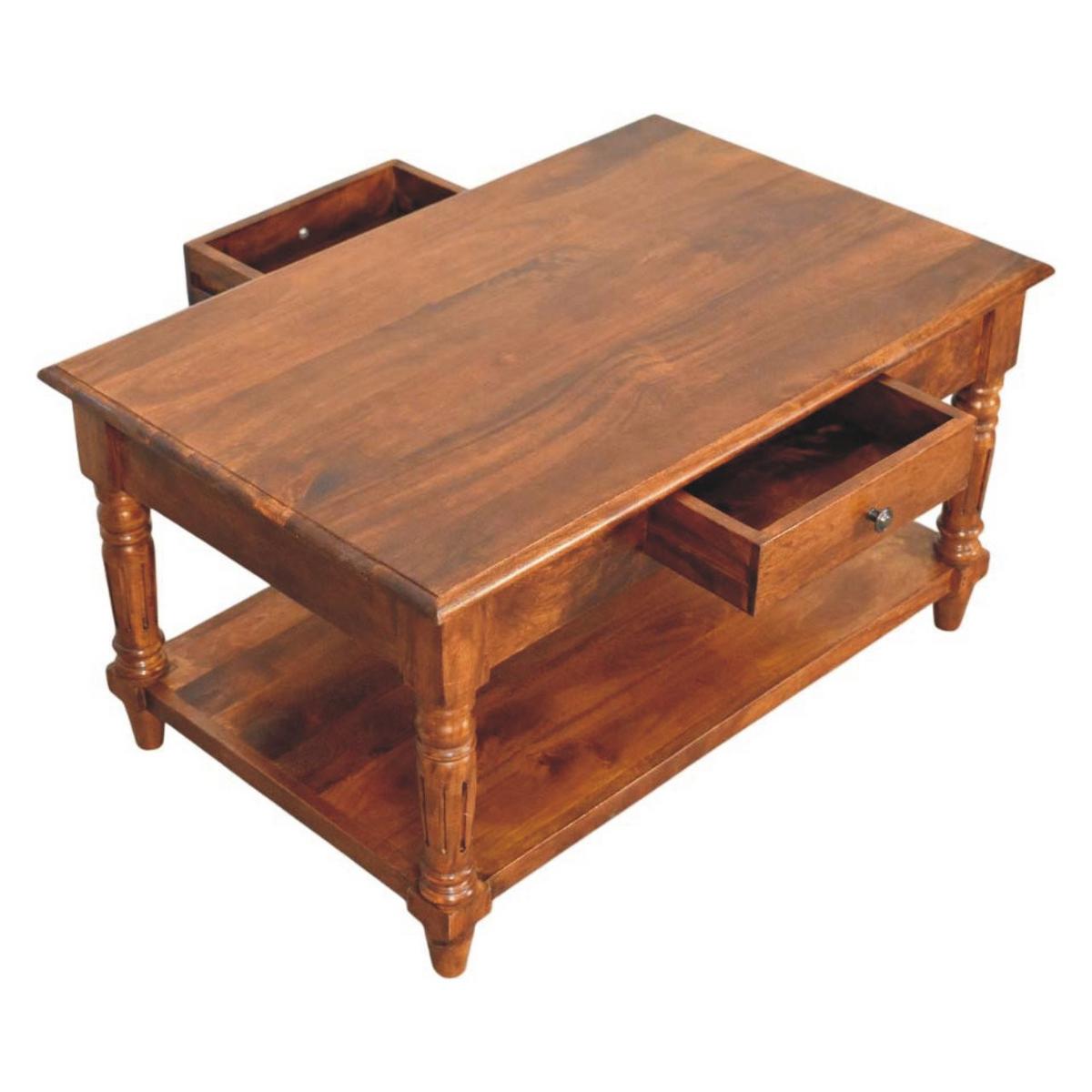 COUCHTISCH, 2 Schubladen, braun - Braun, Holz (85/55/45cm) - Artisan Furniture