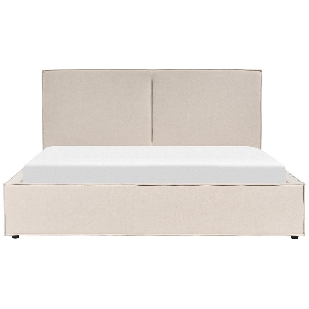 POLSTERBETT 180/200cm Beige Moissac - Beige, Holz/Textil (180/200cm) - Beliani