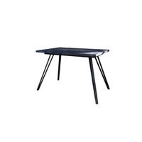ESSTISCH Lisa Holzkohle Optik - Schwarz, Holzwerkstoff (80/160/75cm) - Vladon