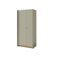 DREHTÜRENSCHRANK VETTA 90/195/52cm 2-türig Grün - Eichefarben/Grün, Holzwerkstoff (90/195/52cm) - MASSENO