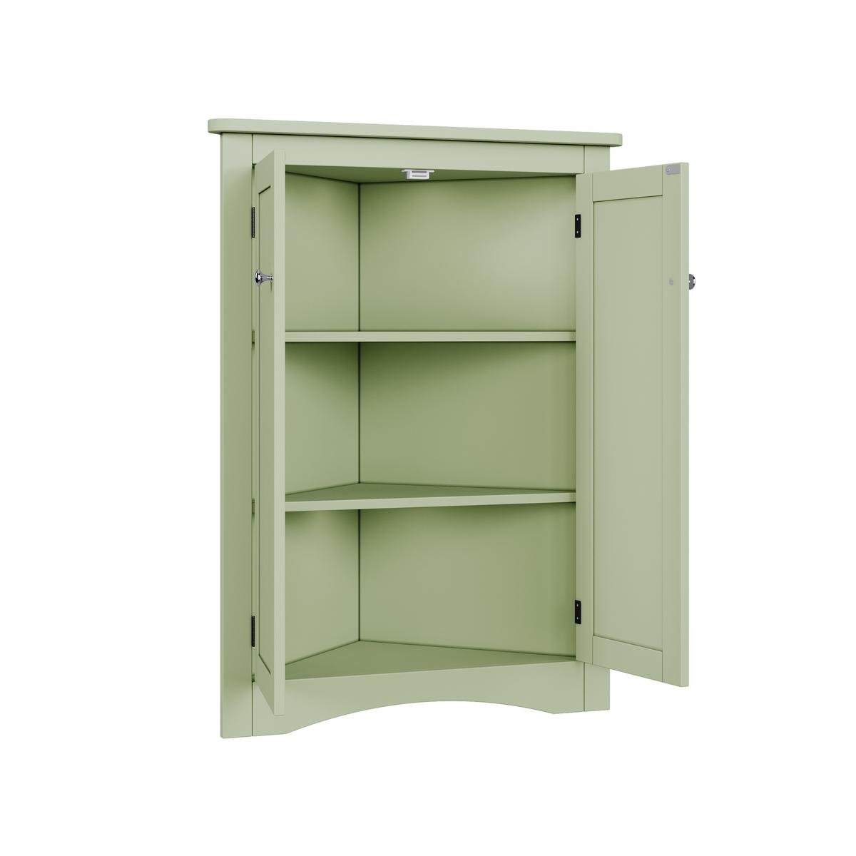 ECKSCHRANK In Grün 90 cm mit 2 Türen & 3 Ebenen - Mintgrün, Holzwerkstoff (61/90/34cm) - Urban Meuble