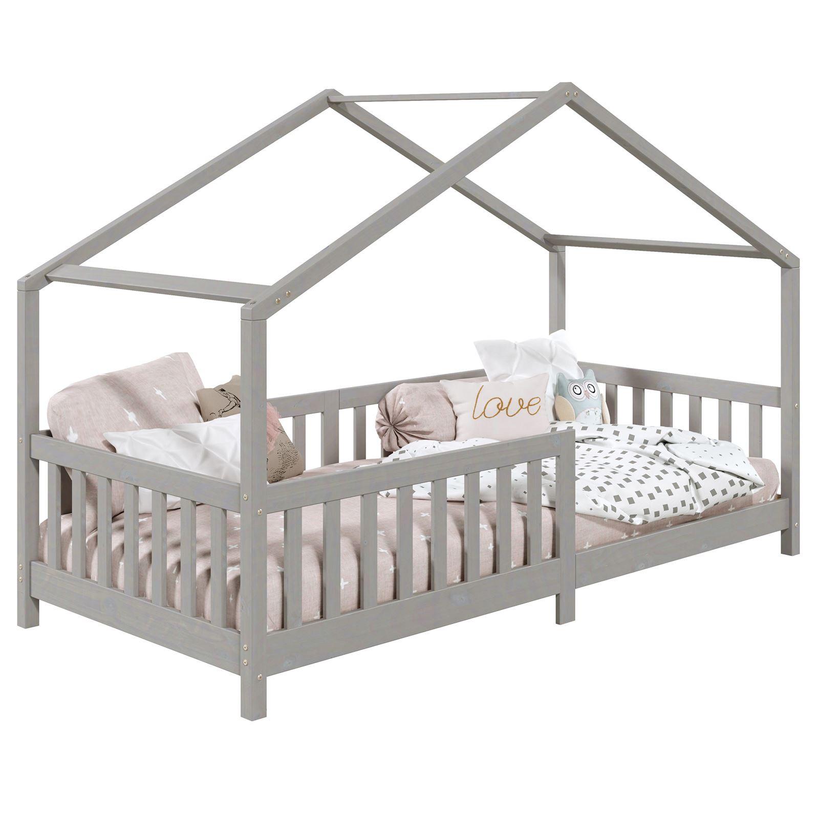 HAUSBETT LISAN 90x200 cm grau - Grau, Holz (96/138/206cm) - IDIMEX