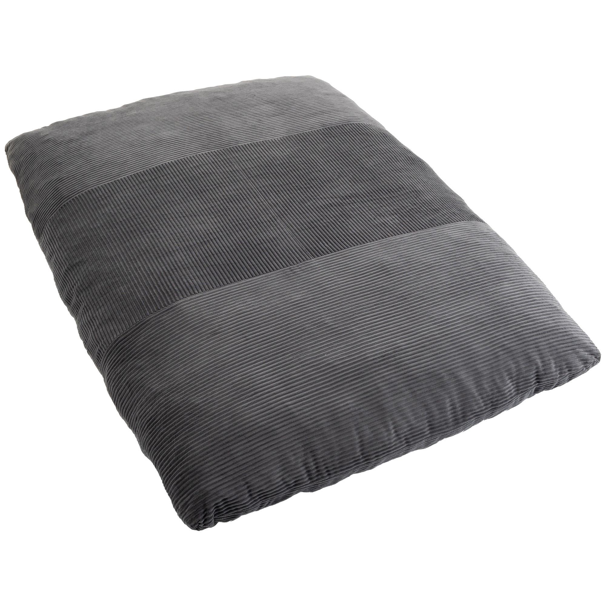 BODENSESSEL Cordstoff Schaumstoff Dunkelgrau - Dunkelgrau, Textil (98/95/145cm) - HOMCOM