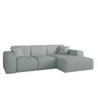 ECKSOFA Celes Premium Stoff Scala - Pastellblau, Holzwerkstoff/Textil (266/165cm) - Fun Möbel