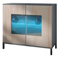 KOMMODE Grömitz Eiche sägerau - Eiche San Remo, Holzwerkstoff (92.5/83.5/35cm) - Vladon