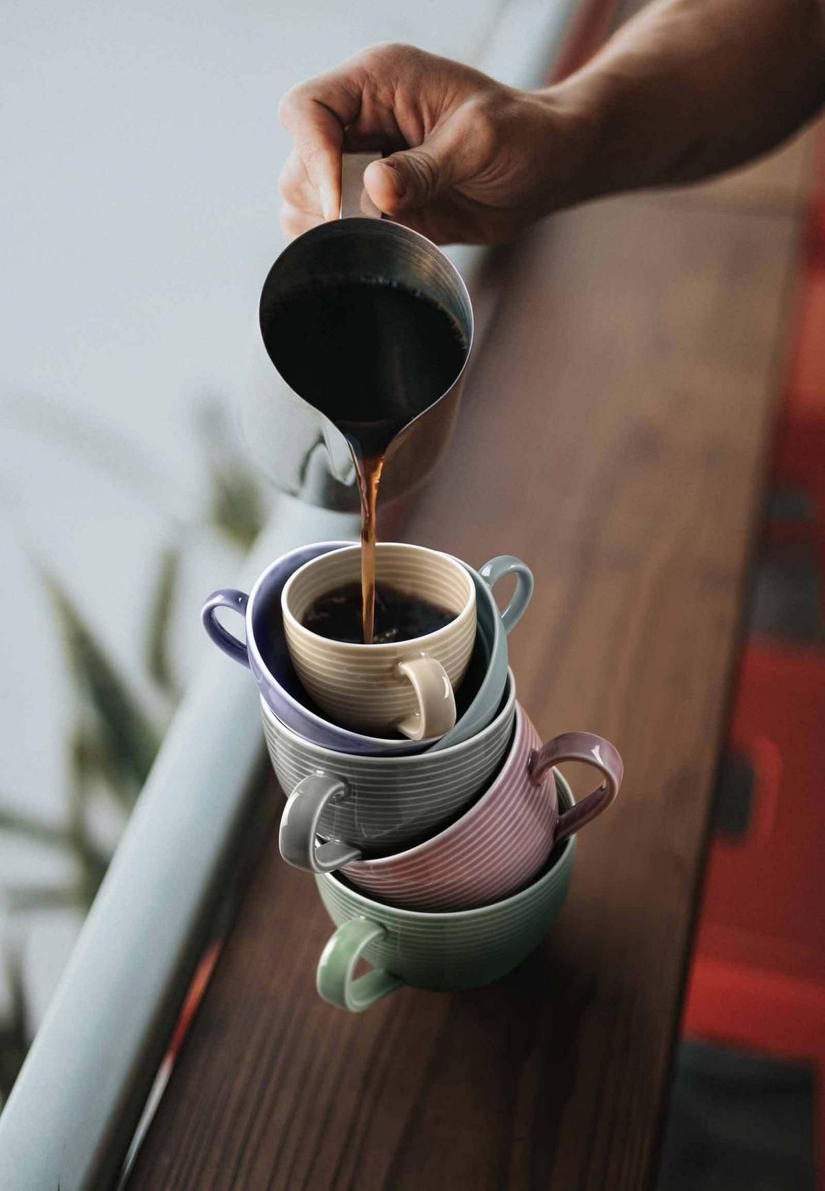 KAFFEESERVICE Beat Color Glaze beige-grau 18-tlg. - Beige/Grau, Keramik (24/18.1/43cm) - Seltmann Weiden