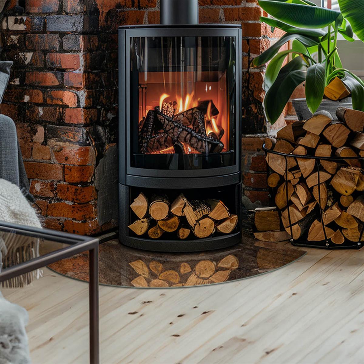 GLASPLATTE für Kamin 100x100 cm - Braun, Glas (100/100/0.4cm) - TULUP