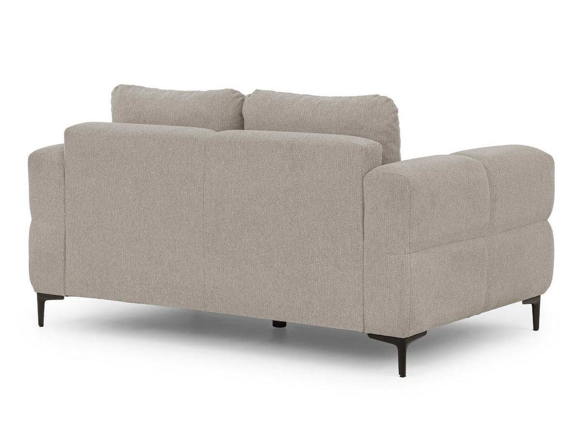 2-SITZER-SOFA Cardea in Bubble-Optik aus weichem Taupe Strukturstoff mit hohem Sitzkomfort - Taupe/Schwarz, Holz/Textil (154/80/97cm) - S-Style Möbel