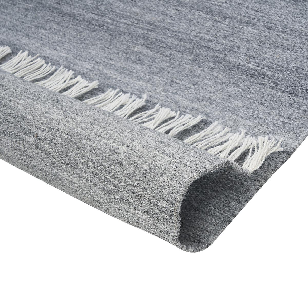 TEPPICH geflochten Malhia 150/80 cm - Grau, Kunststoff (80/150cm) - Beliani