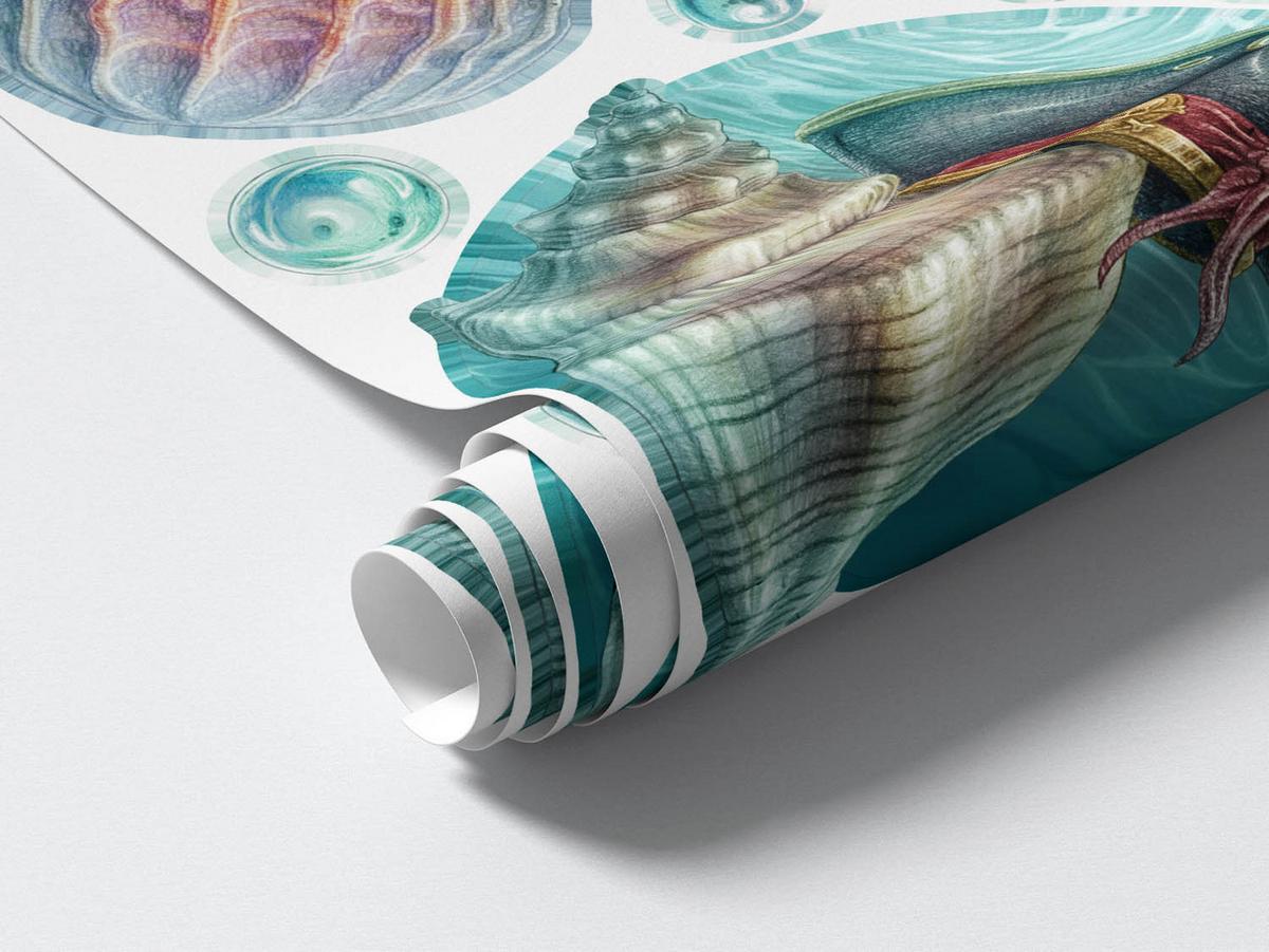 WANDAUFKLEBER 80x82cm - Die Welt der Quallen - Multicolor, Kunststoff (80/82/0.1cm) - Wallfluent
