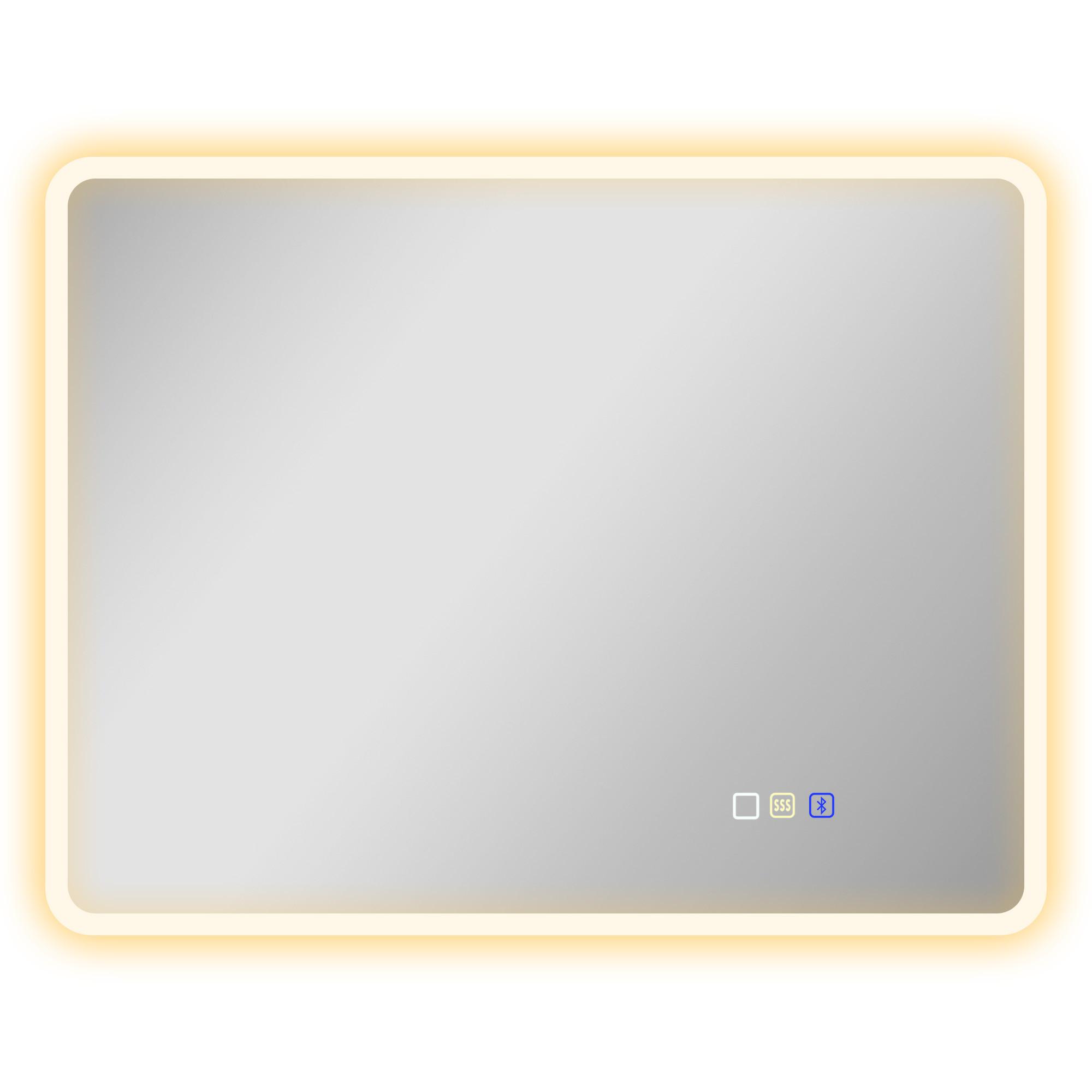 BADSPIEGEL Gehärtetes Glas Silber - Silberfarben, Glas (3.5/70/90cm) - HOMCOM