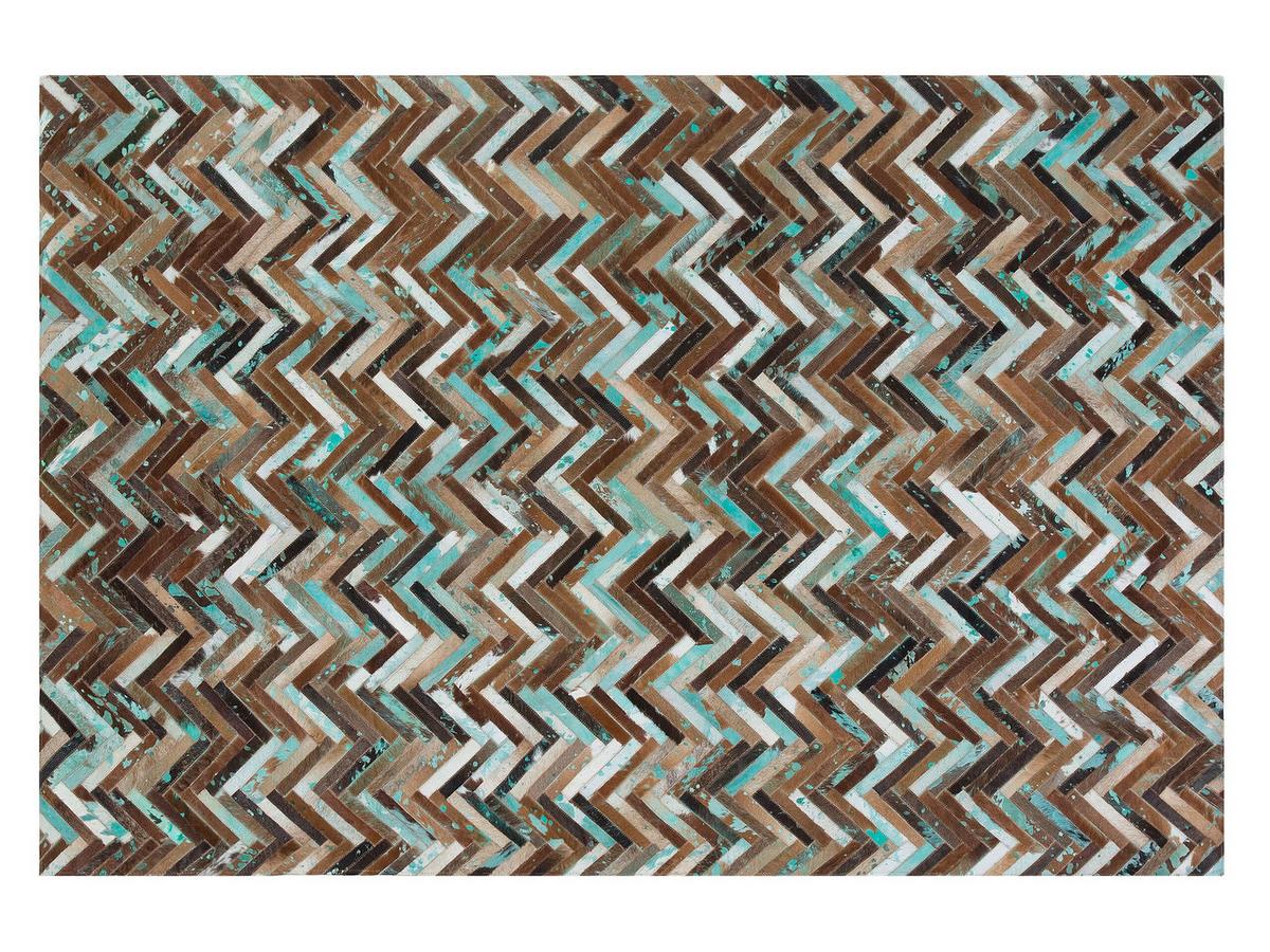 KURZFLOR-TEPPICH Amasya 230/160 cm - Multicolor, Fell (160/230cm) - Beliani