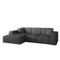 ECKSOFA Celes Premium Stoff Scala - Anthrazit, Holzwerkstoff/Textil (266/165cm) - Fun Möbel