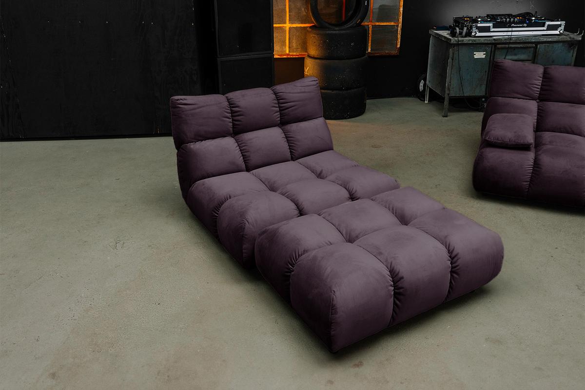 DREHSESSEL VIVIEN Violett Velvet Drehbar (360°) - Violett/Schwarz, Kunststoff/Textil (112/85/108cm) - KAWOLA