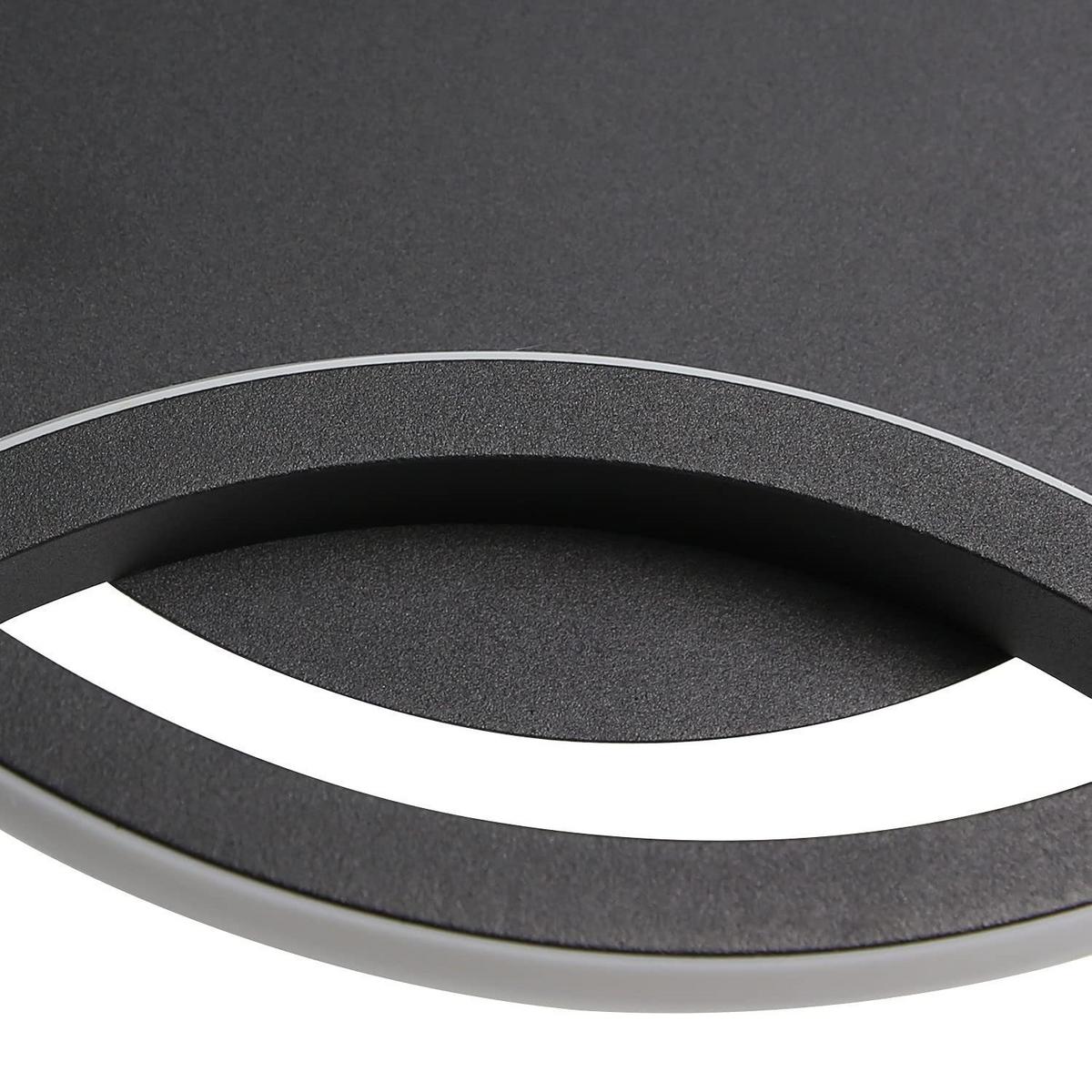 LED-DECKENLEUCHTE Ferdinand 60/24/4 cm - Schwarz, Metall (60/24/8cm) - ZMH