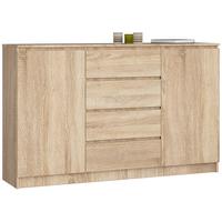 KOMMODE Eiche Sonoma 99/160/40 - Sonoma Eiche, Holzwerkstoff (160/99/40cm) - RAUMHIRSCH FURNITURE