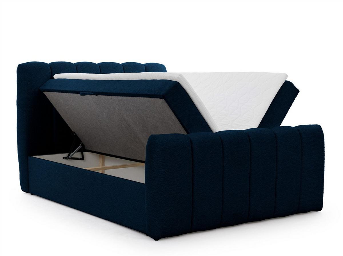 BOXBETT Denis Premium - Blau, Holzwerkstoff/Textil (120/200cm) - Fun Möbel