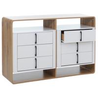 KOMMODE Weiß, Braun - Weiß/Braun, Holz (120/80/42cm) - MCW