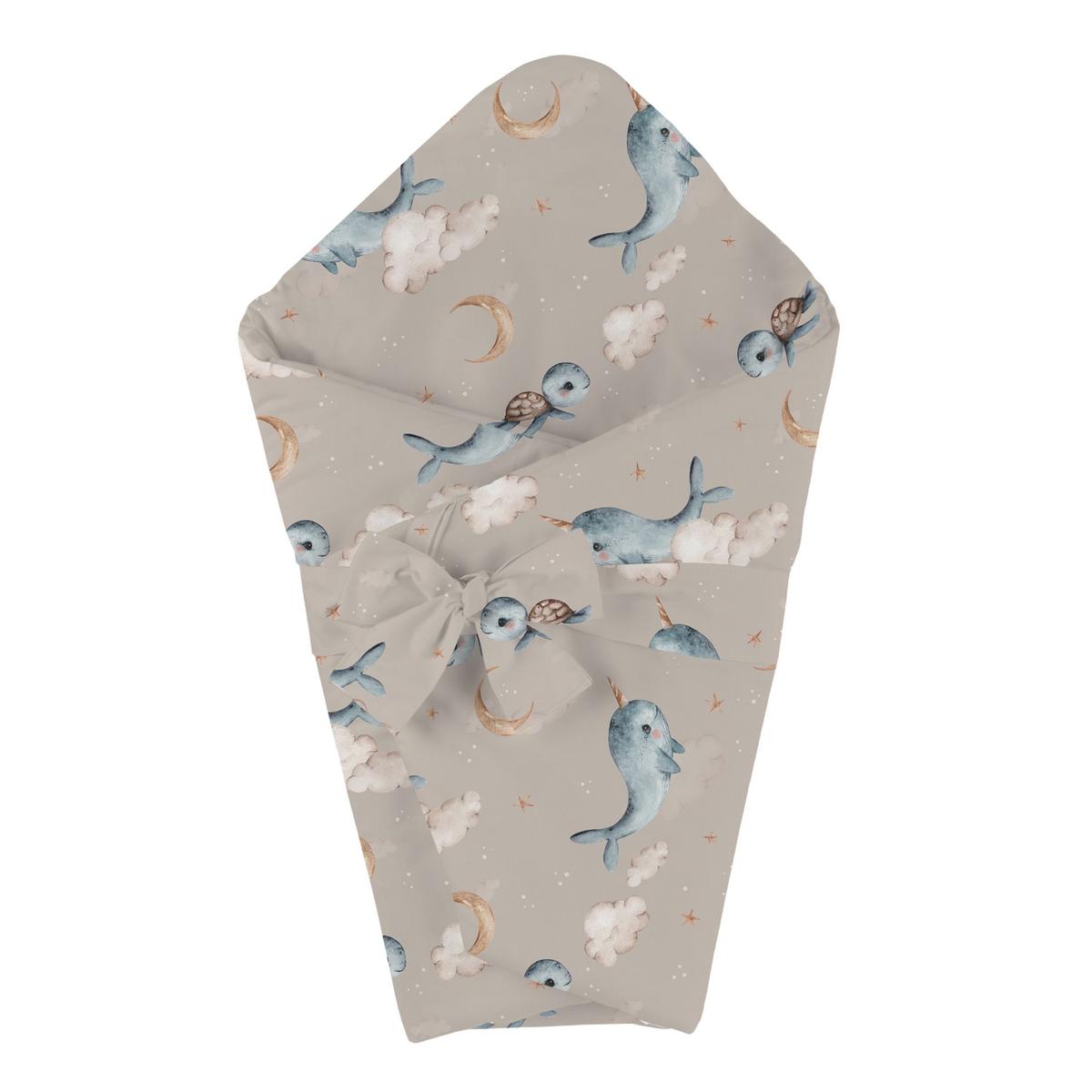 BABY Bambus-Bettwäsche Wale - Cappuccino, Textil (75/75cm) - waldin
