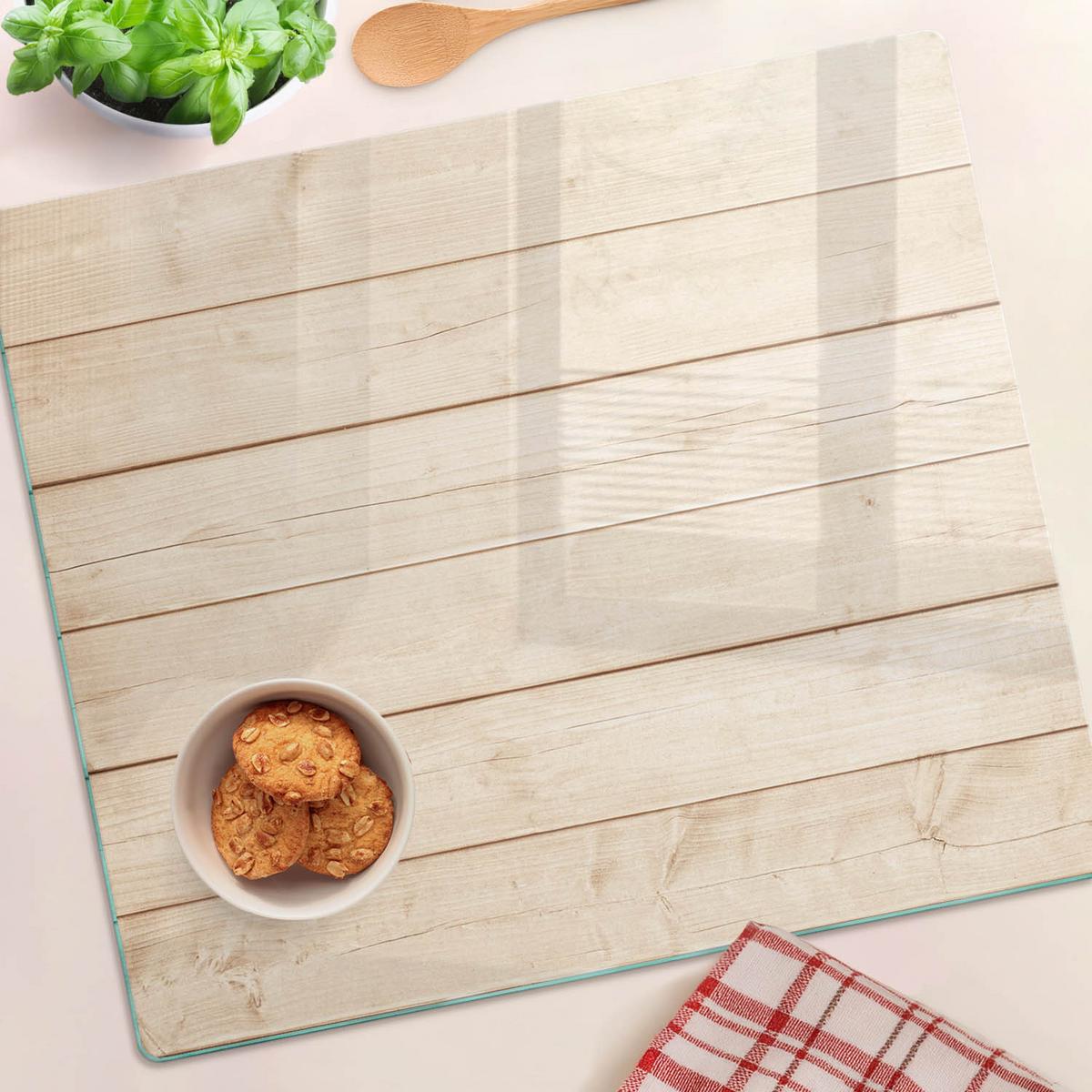 GLASPLATTE 60x52 cm Holz - Beige, Glas (60/0.4/52cm) - TULUP