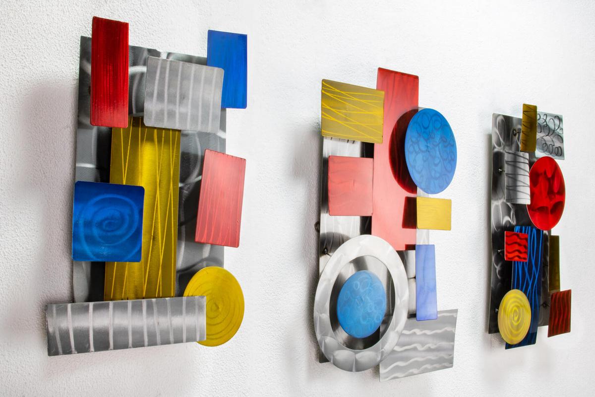 WANDDEKO Bunt 137/42 cm - Multicolor, Metall (2.7/42/6cm) - KUNSTLOFT