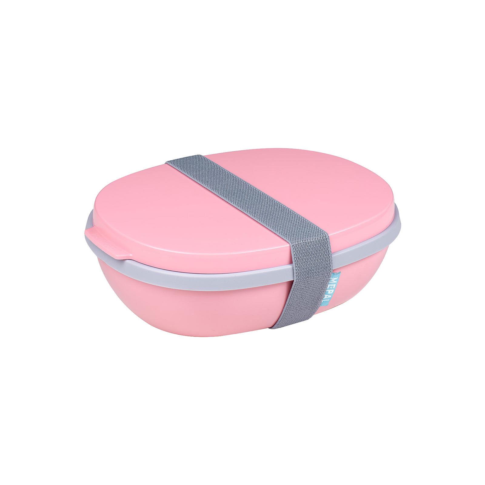 LUNCHBOX DUO Ellipse Nordic Pink 825 + 600 ml - Pink, Kunststoff (17.5/7.5/22.5cm) - Mepal